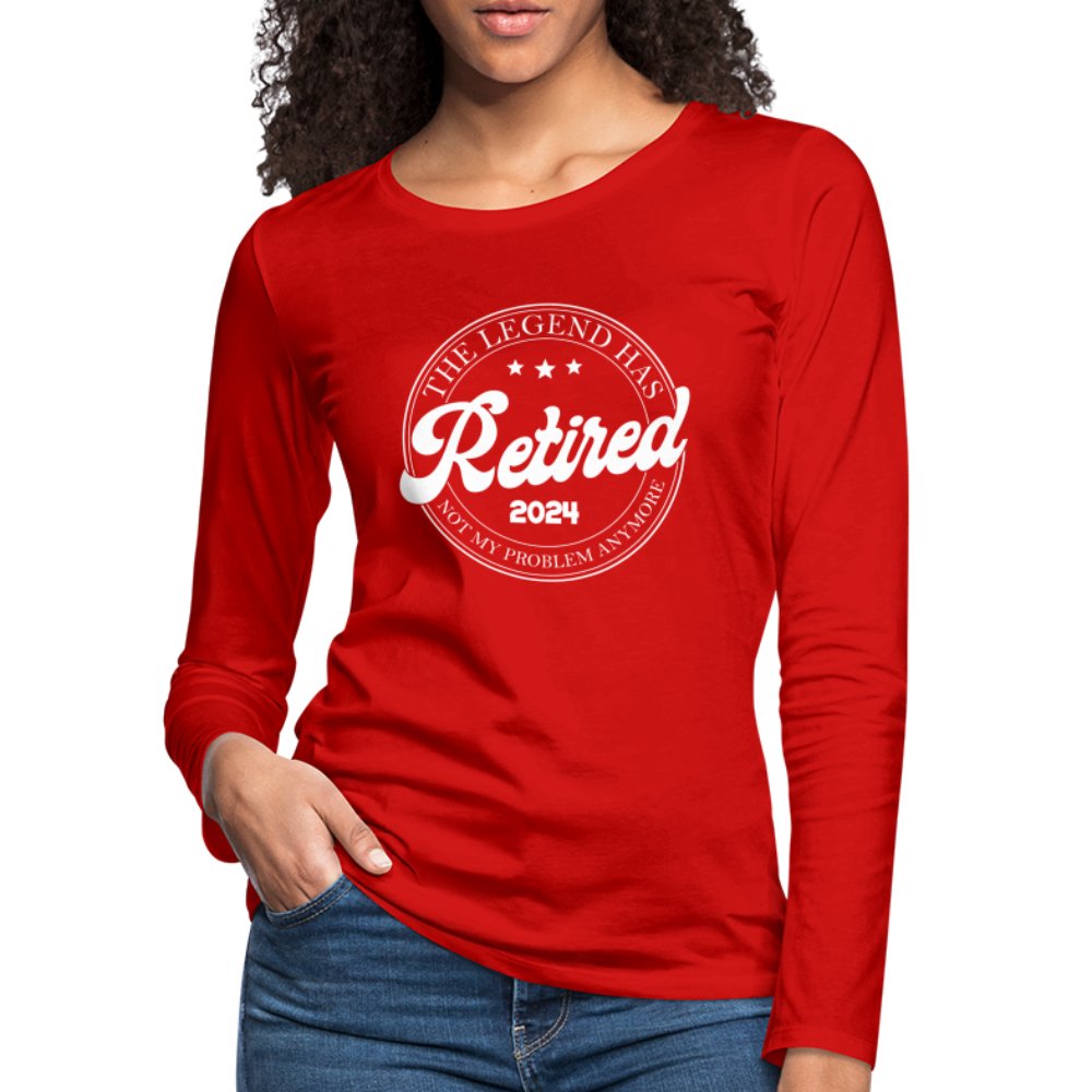 The Legend Has Retired Women's Premium Long Sleeve T-Shirt (2024) - red