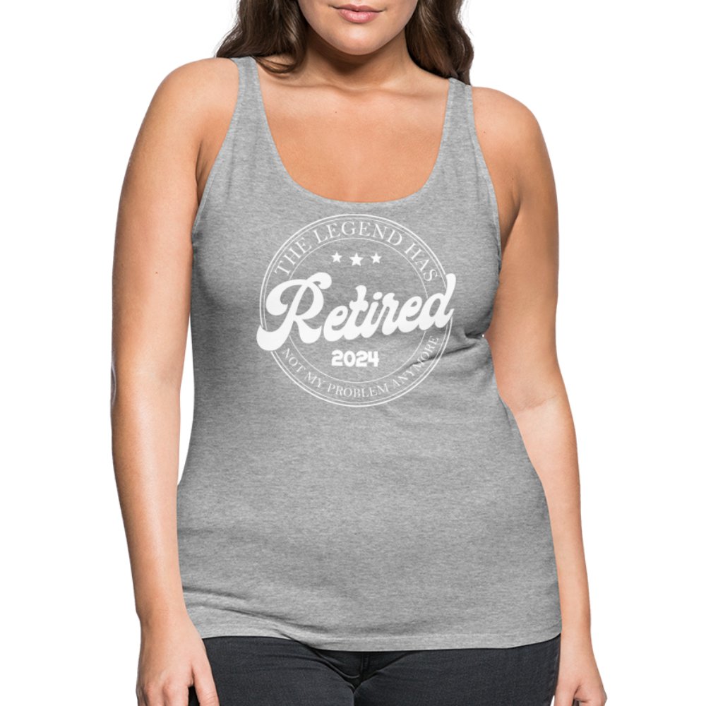 The Legend Has Retired Women’s Premium Tank Top (2024) - heather gray