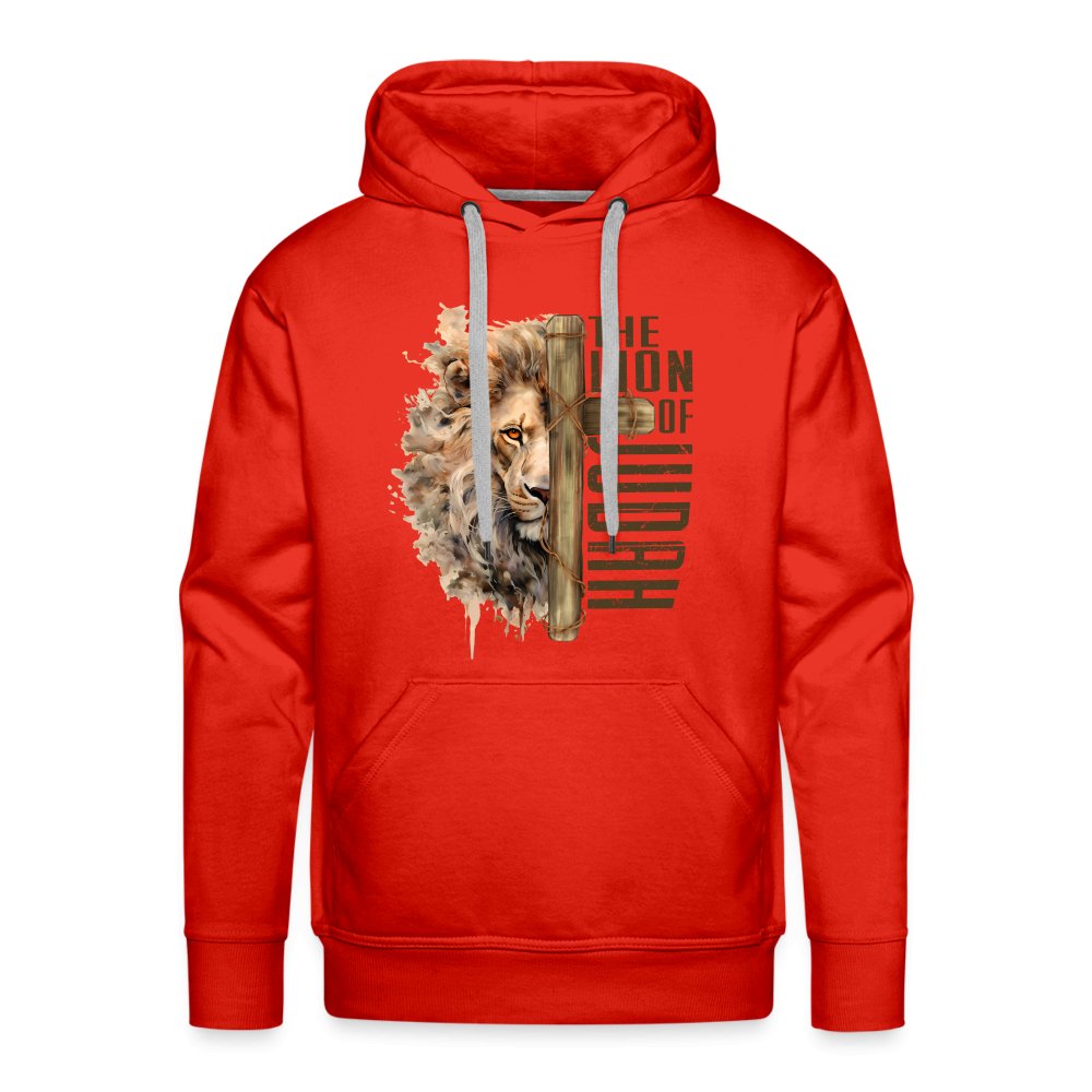 The Lion of Judah Men’s Premium Hoodie - red