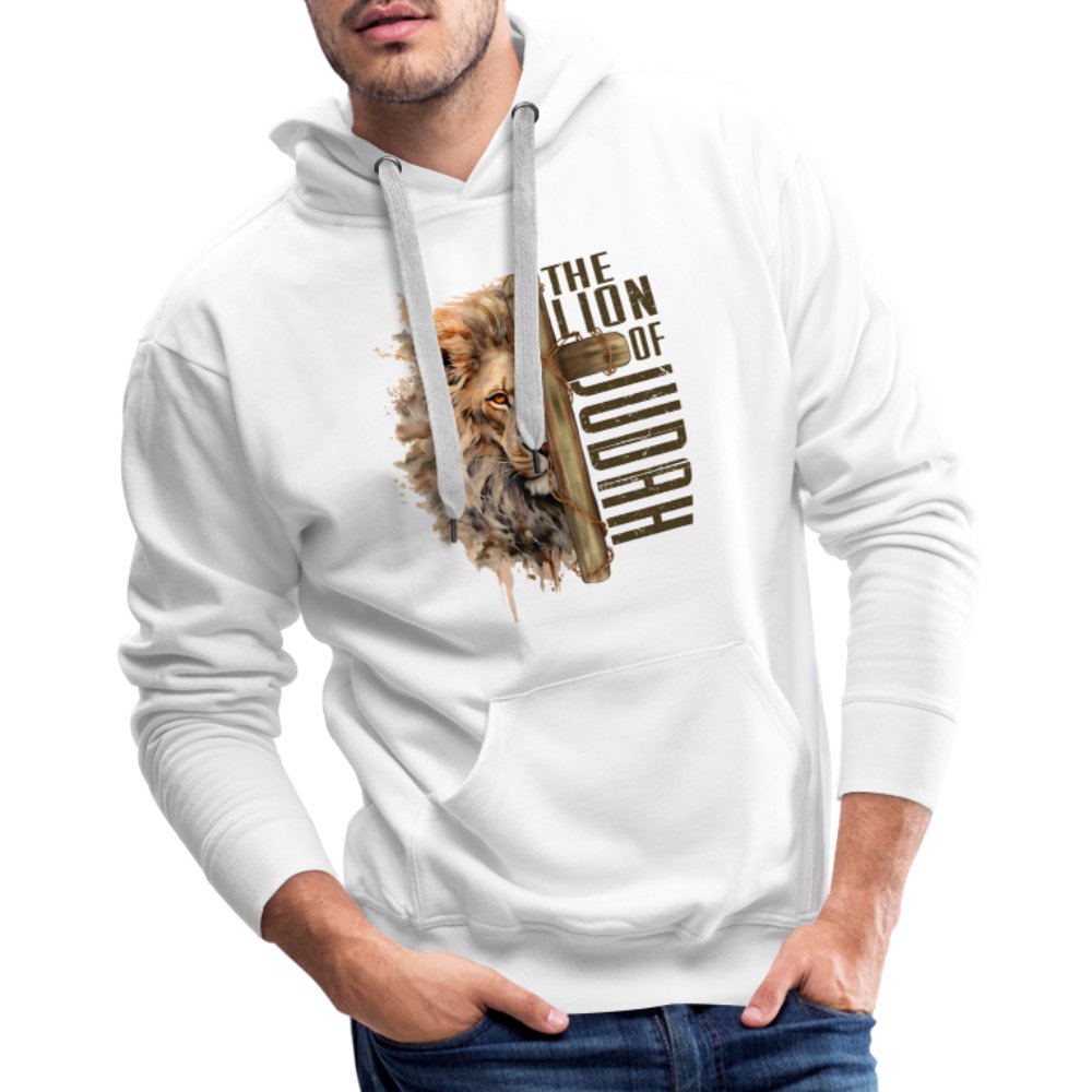 The Lion of Judah Men’s Premium Hoodie - white