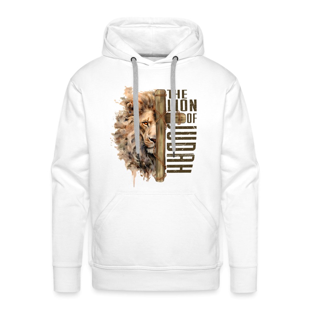 The Lion of Judah Men’s Premium Hoodie - white