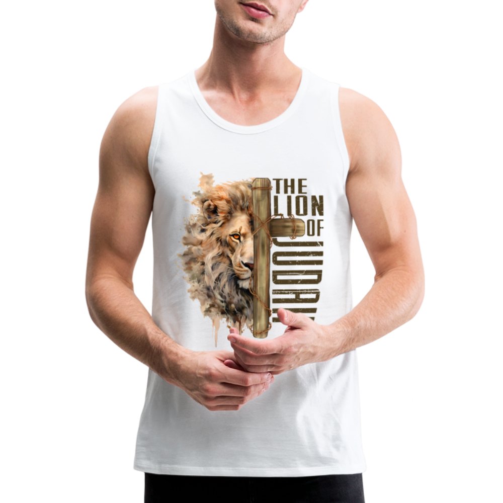 The Lion of Judah Men’s Premium Tank Top - heather gray