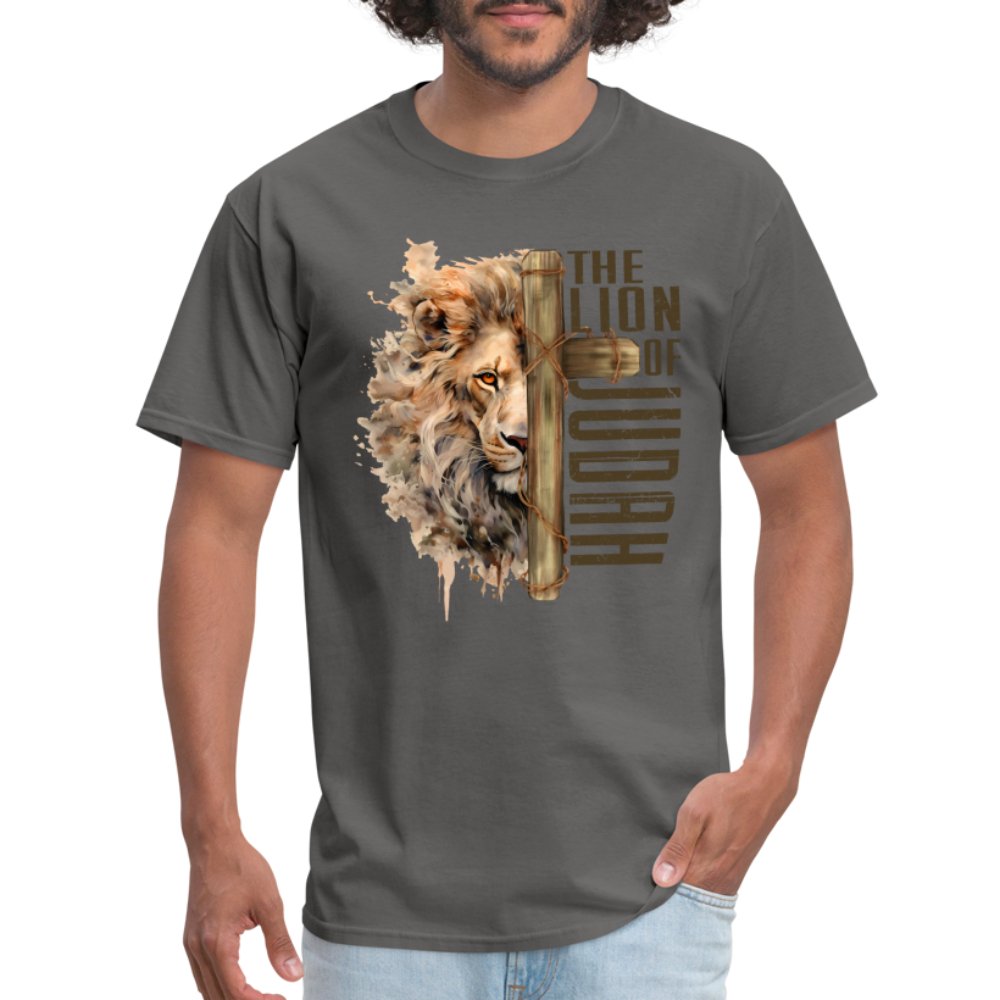 The Lion of Judah T-Shirt - charcoal