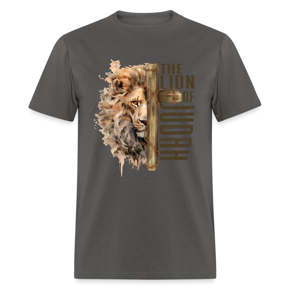 The Lion of Judah T-Shirt - charcoal