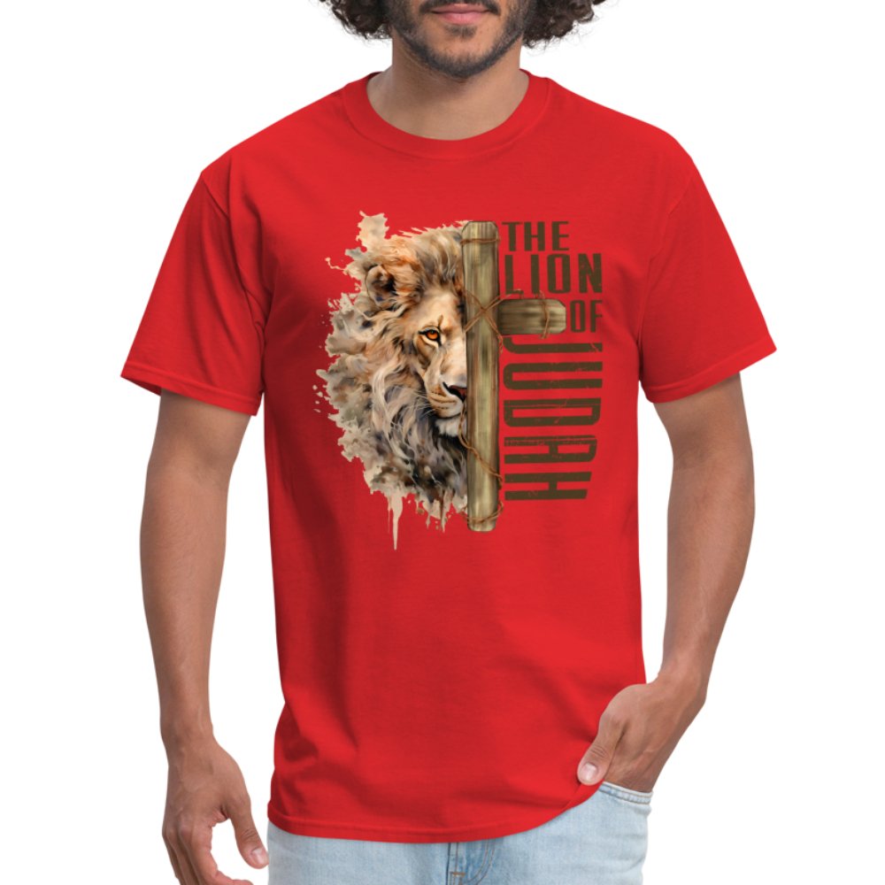 The Lion of Judah T-Shirt - red