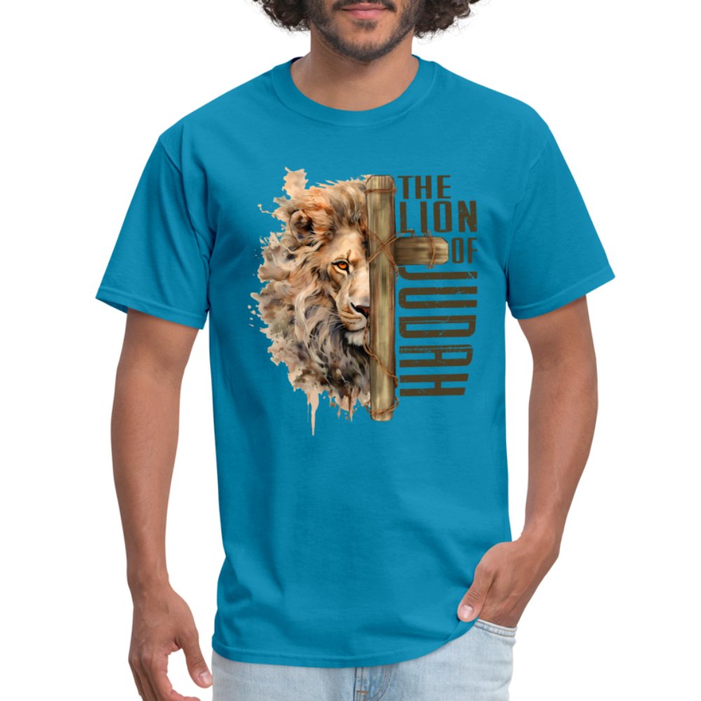 The Lion of Judah T-Shirt - turquoise