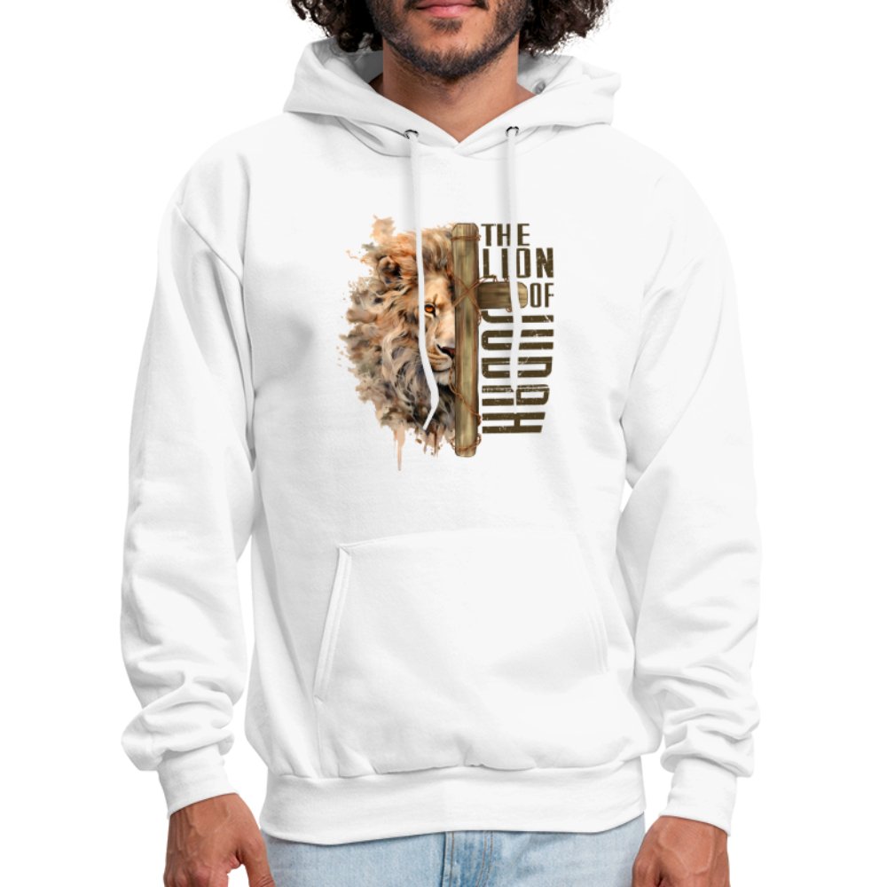 The Lion of Judah Unisex Hoodie - white