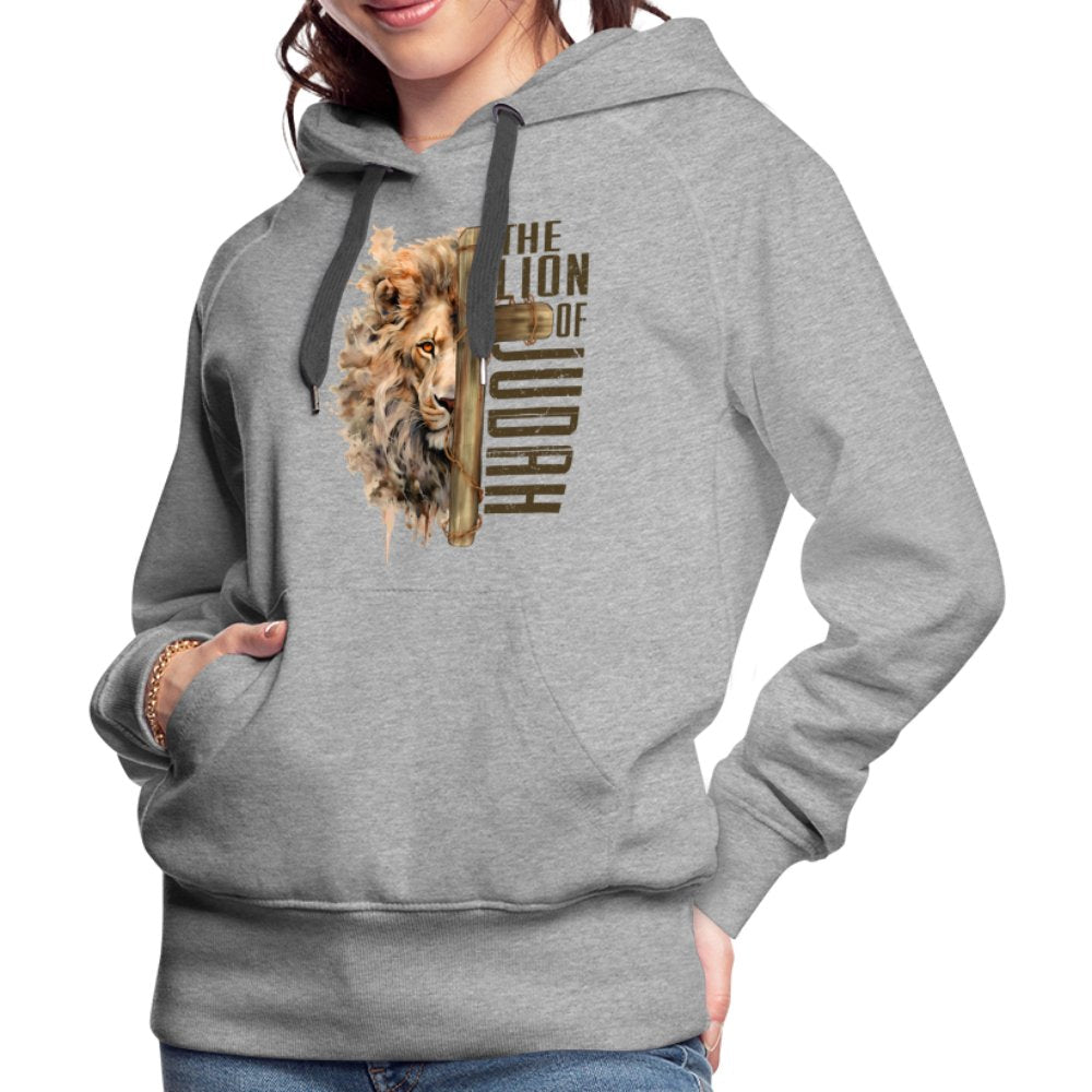 The Lion of Judah Women’s Premium Hoodie - heather grey