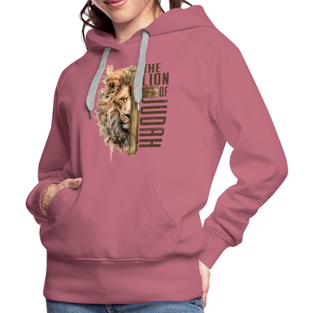 The Lion of Judah Women’s Premium Hoodie - mauve