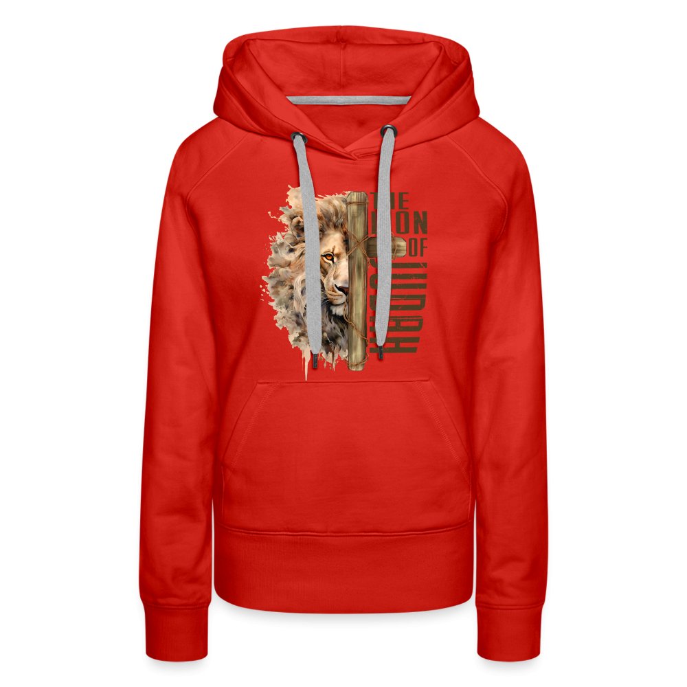 The Lion of Judah Women’s Premium Hoodie - red