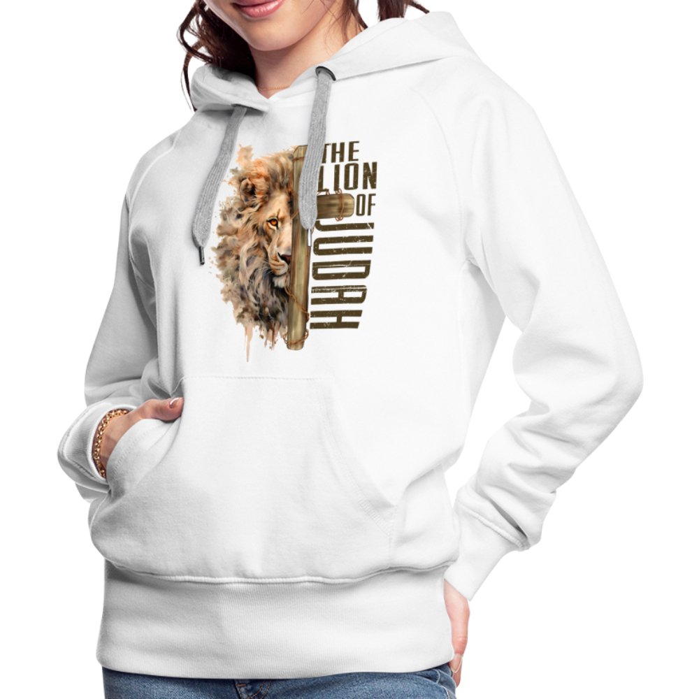 The Lion of Judah Women’s Premium Hoodie - white