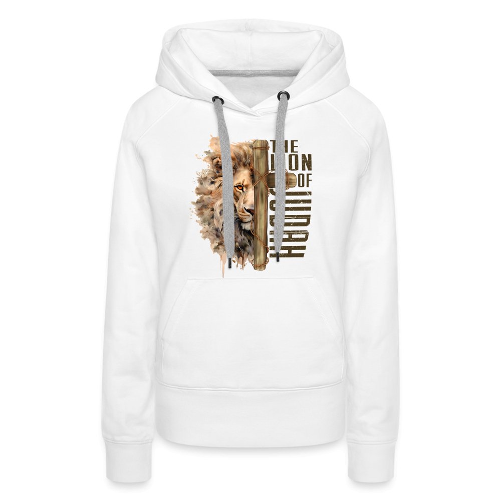 The Lion of Judah Women’s Premium Hoodie - white