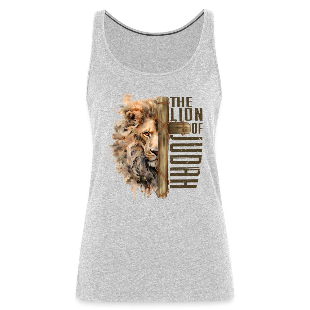 The Lion of Judah Women’s Premium Tank Top - white