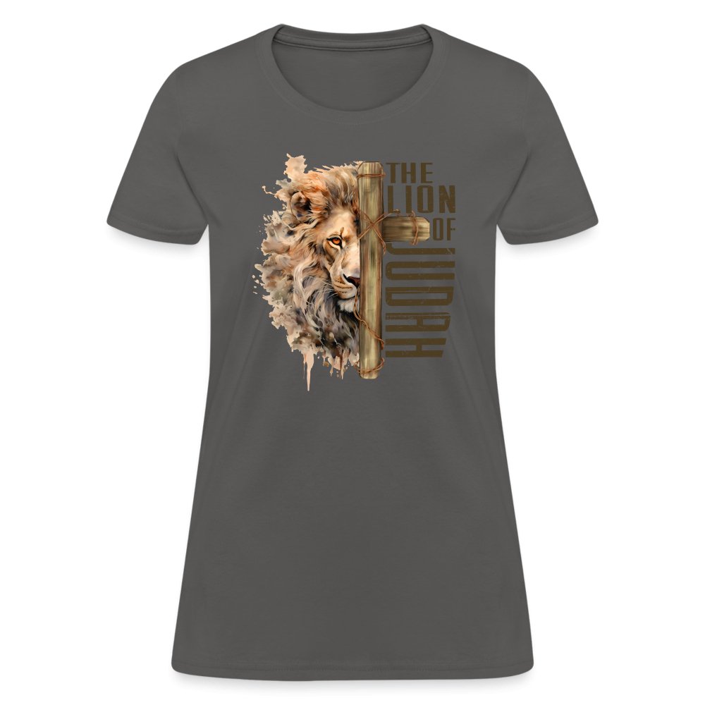 The Lion of Judah Women's T-Shirt - charcoal