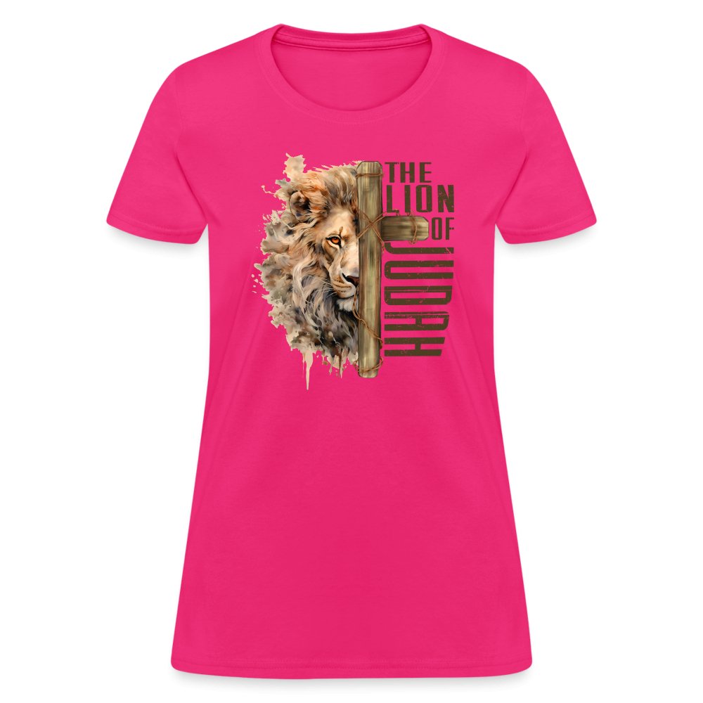 The Lion of Judah Women's T-Shirt - fuchsia