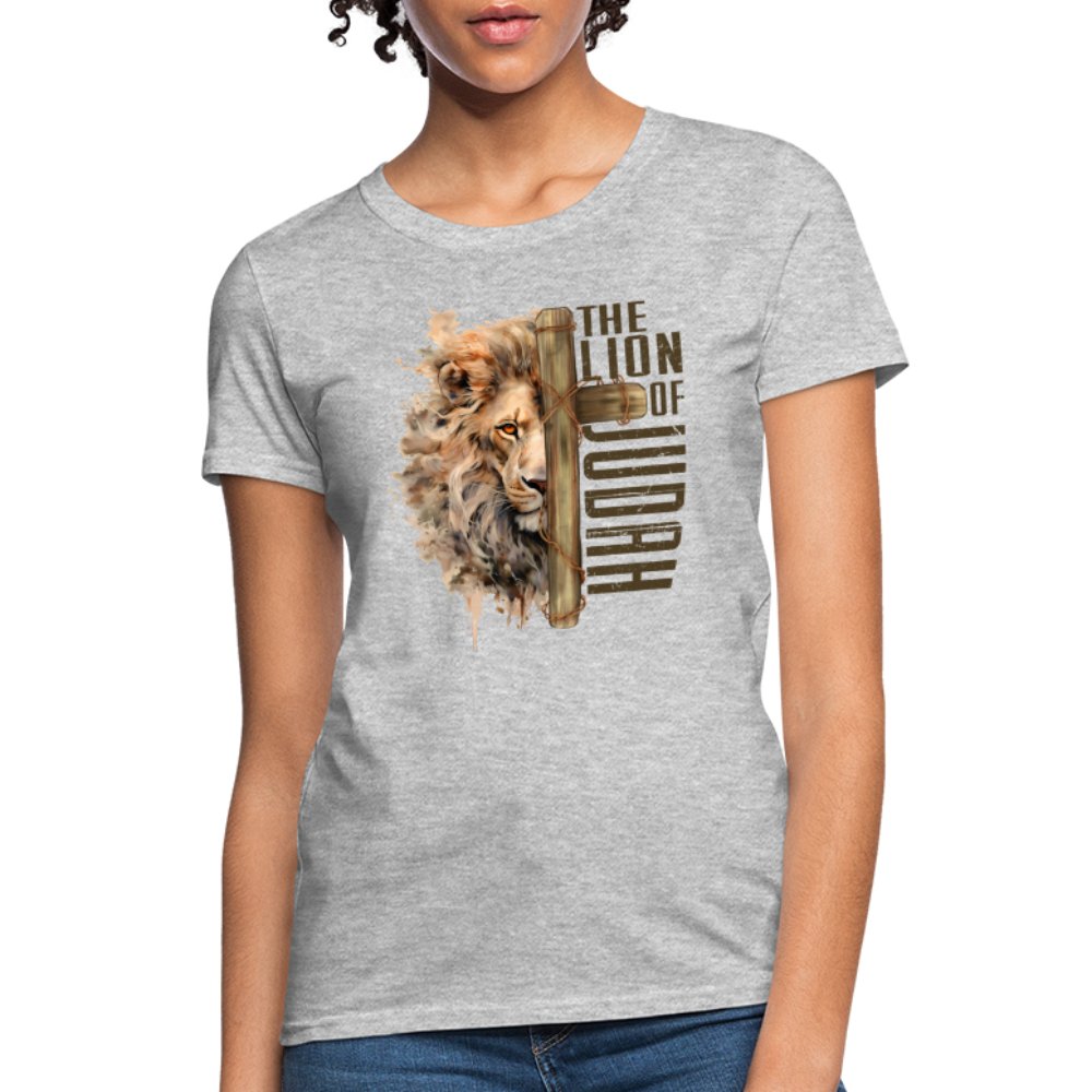 The Lion of Judah Women's T-Shirt - heather gray