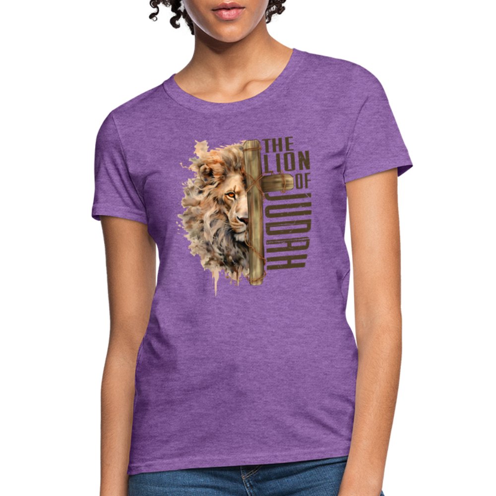 The Lion of Judah Women's T-Shirt - purple heather