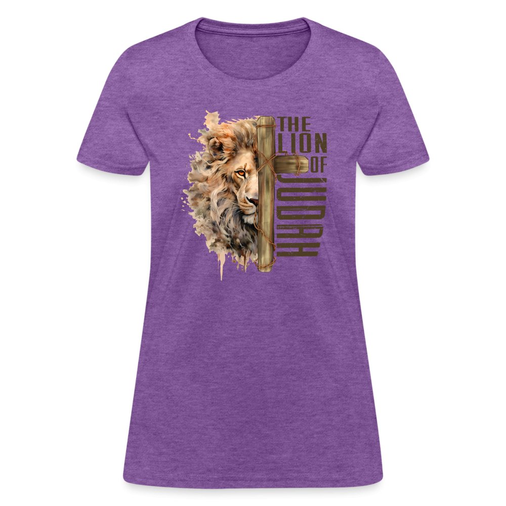 The Lion of Judah Women's T-Shirt - purple heather