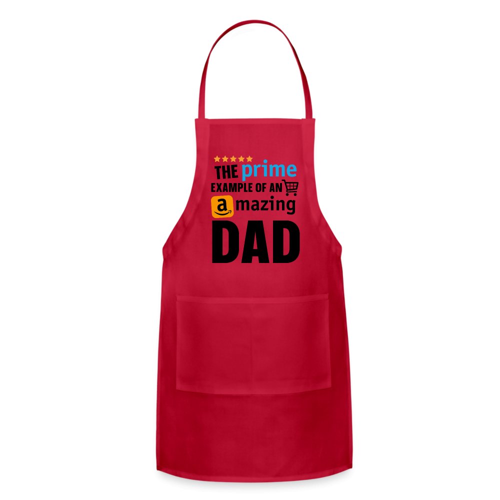 The Prime Example of an Amazing DAD Adjustable Apron - red