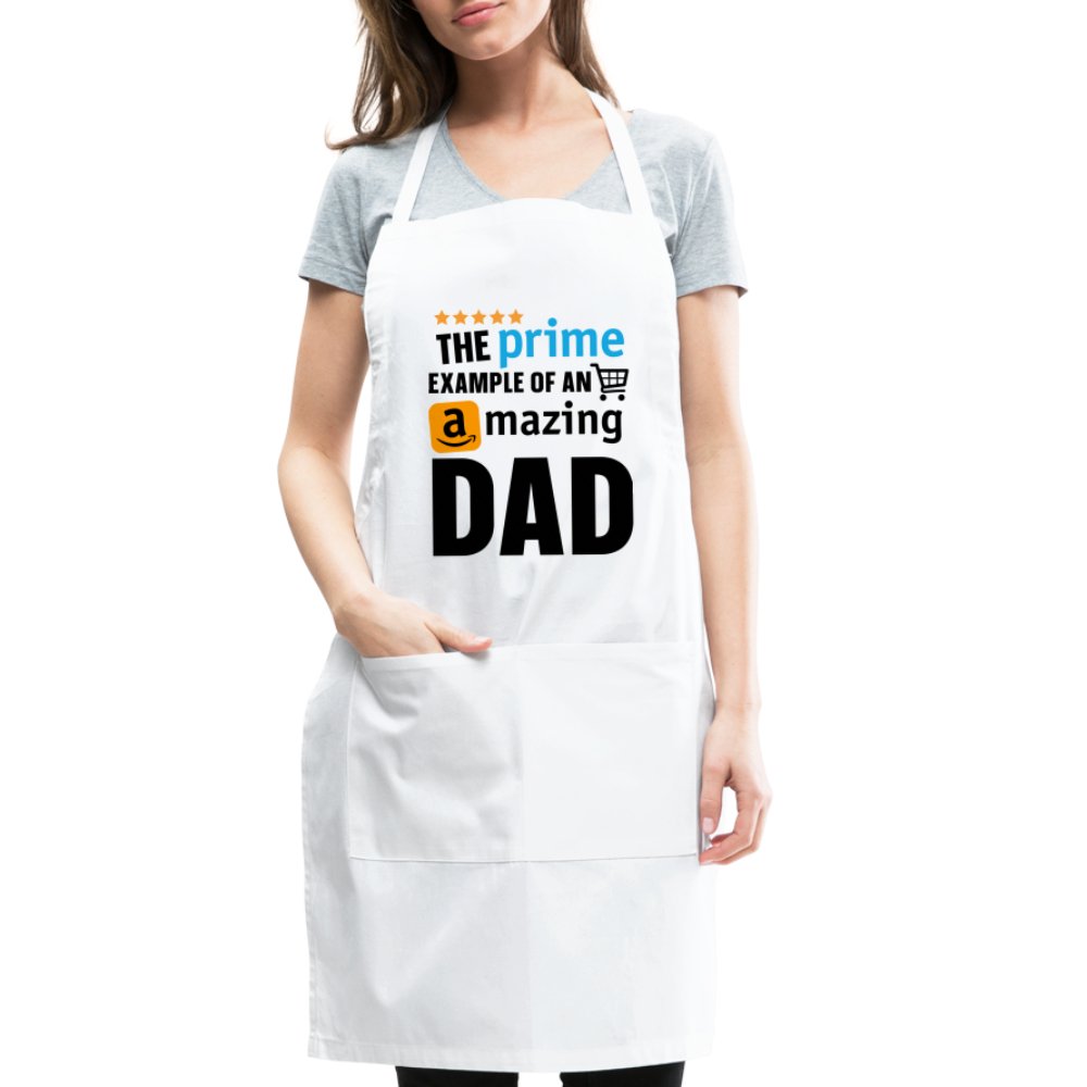 The Prime Example of an Amazing DAD Adjustable Apron - white