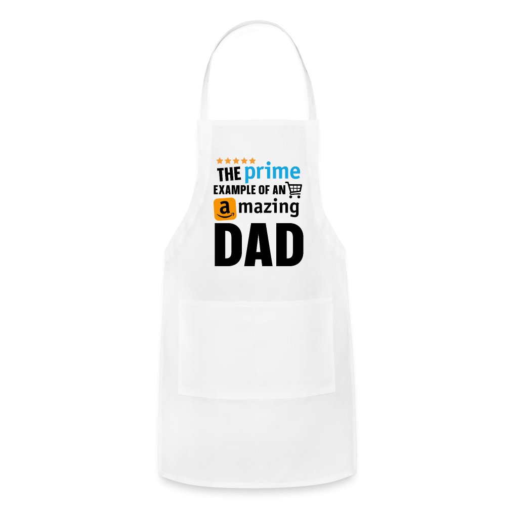 The Prime Example of an Amazing DAD Adjustable Apron - white