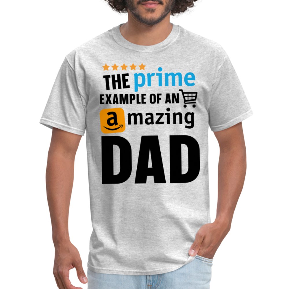 The Prime Example of an Amazing DAD T-Shirt - heather gray