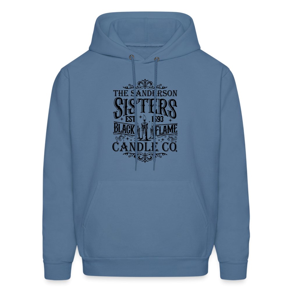 The Sanderson Sisters Black Flame Candle Co Hoodie - denim blue