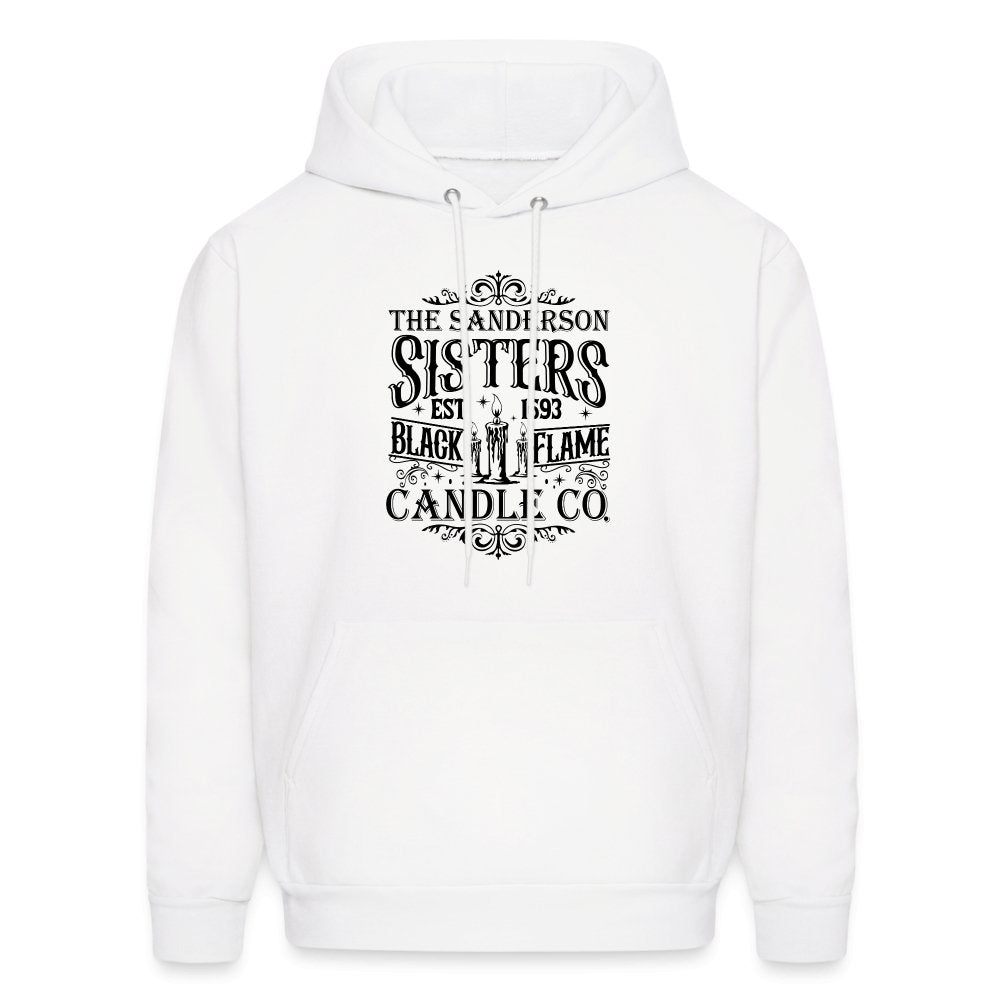 The Sanderson Sisters Black Flame Candle Co Hoodie - white