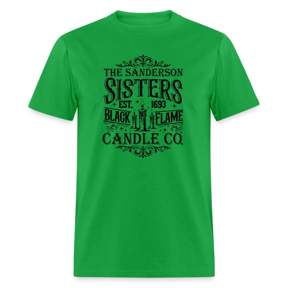 The Sanderson Sisters Black Flame Candle Co T-Shirt - bright green