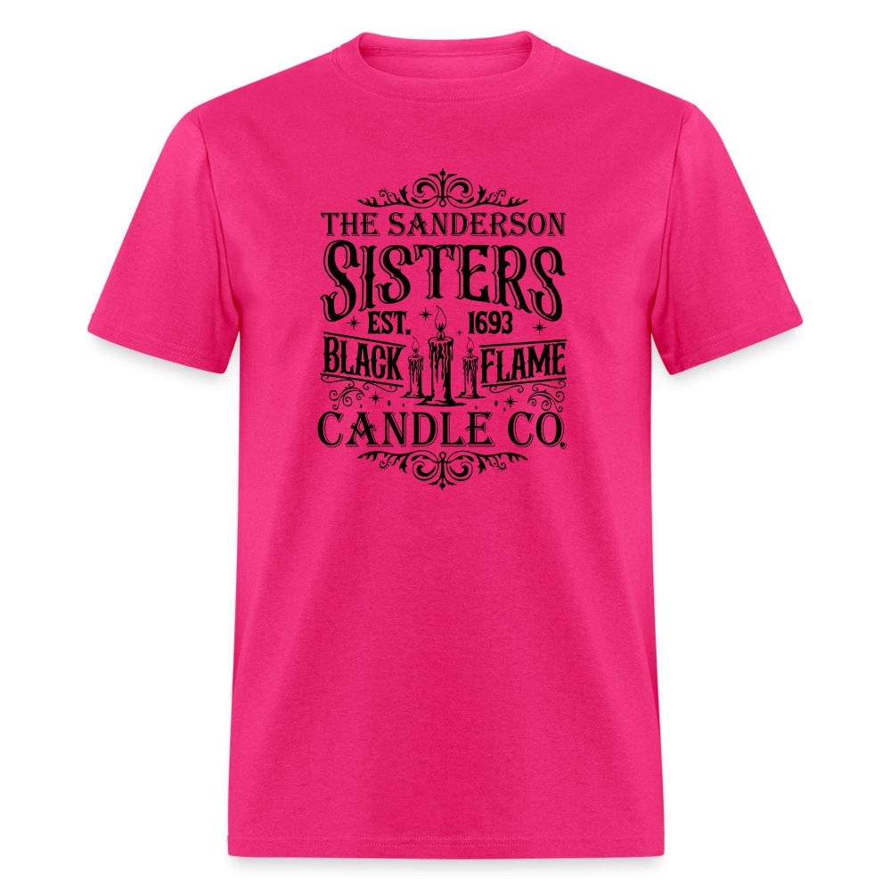 The Sanderson Sisters Black Flame Candle Co T-Shirt - fuchsia