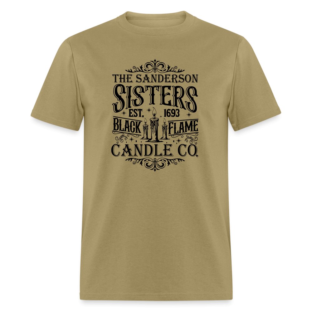 The Sanderson Sisters Black Flame Candle Co T-Shirt - khaki