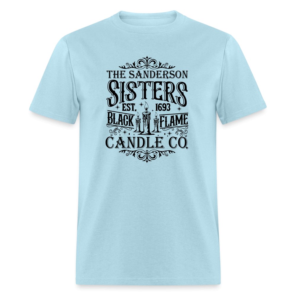 The Sanderson Sisters Black Flame Candle Co T-Shirt - powder blue