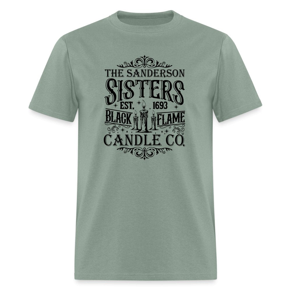 The Sanderson Sisters Black Flame Candle Co T-Shirt - sage