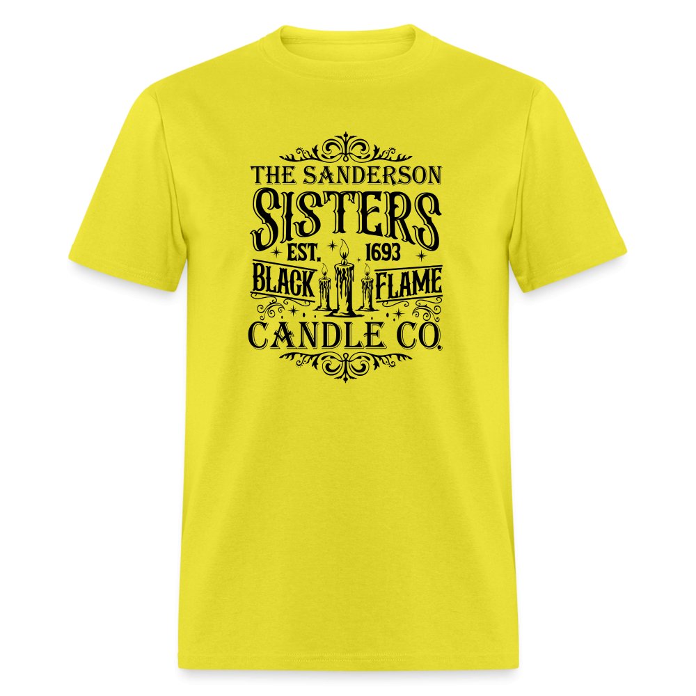 The Sanderson Sisters Black Flame Candle Co T-Shirt - yellow