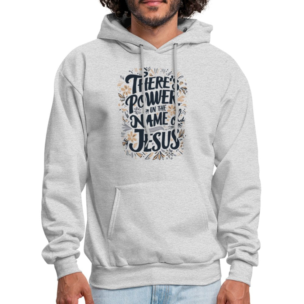 There's Power in the Name of Jesus Hoodie - ash