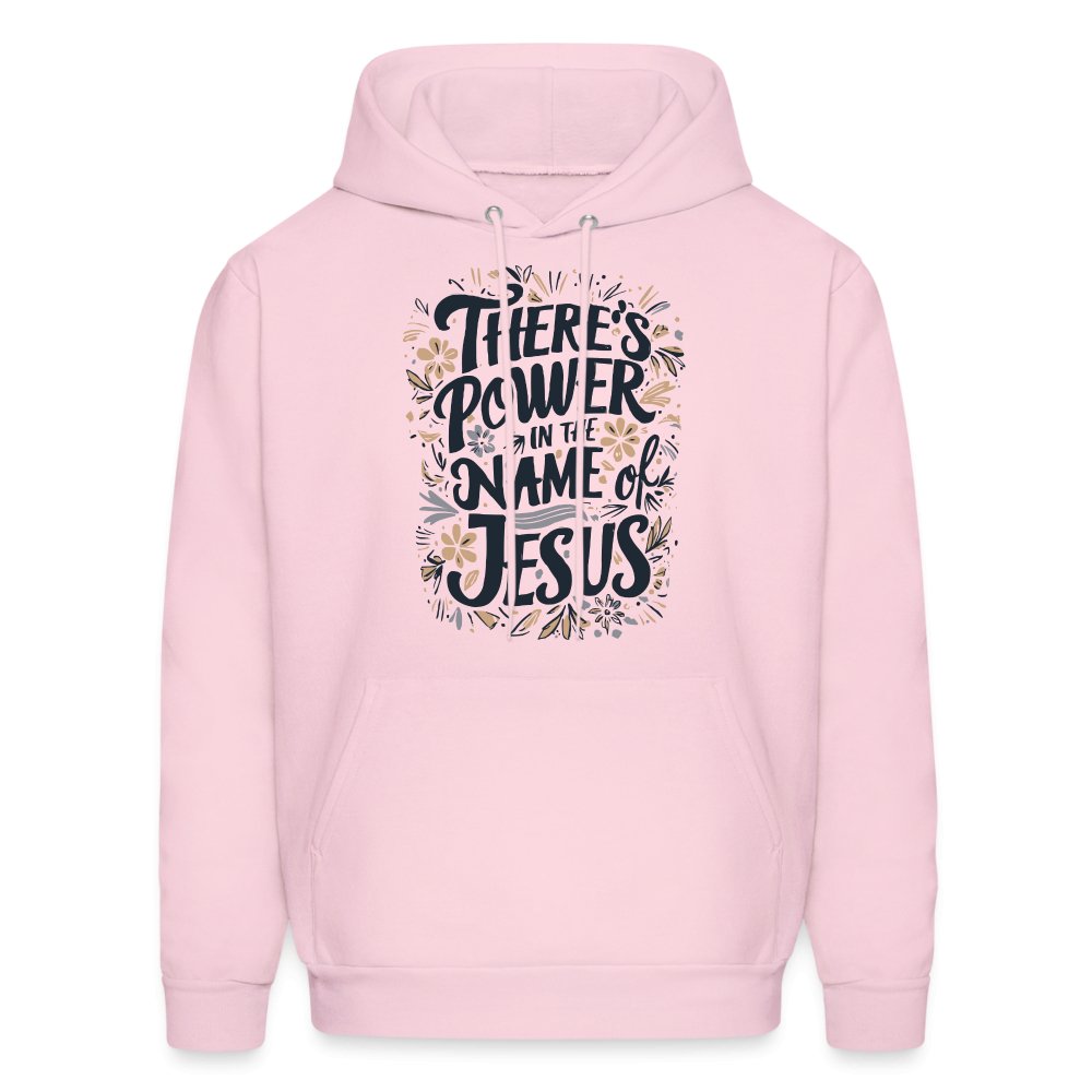 There's Power in the Name of Jesus Hoodie - pale pink