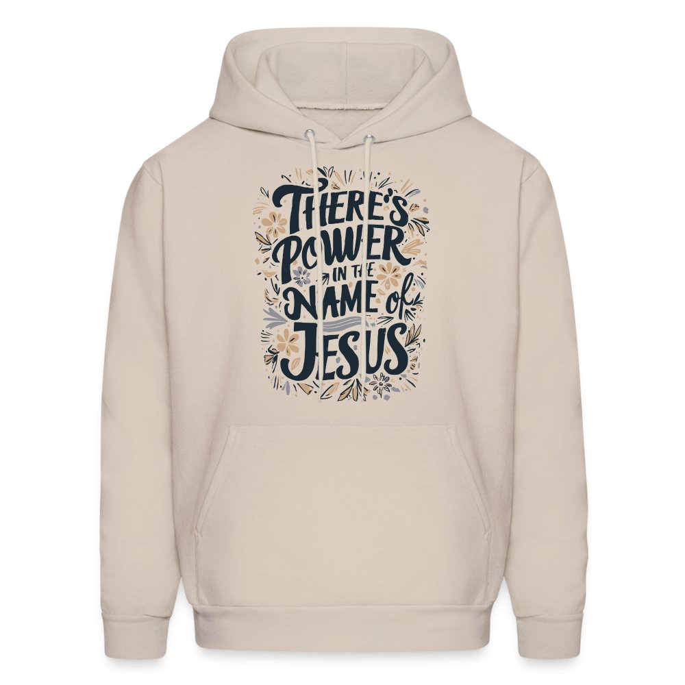 There's Power in the Name of Jesus Hoodie - Sand