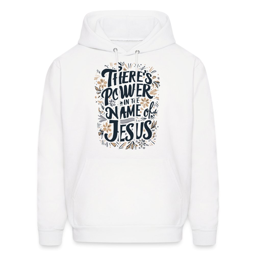 There's Power in the Name of Jesus Hoodie - white