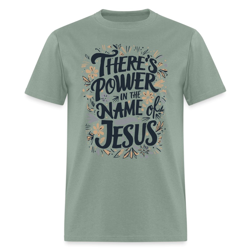 There's Power in the Name of Jesus T-Shirt - khaki