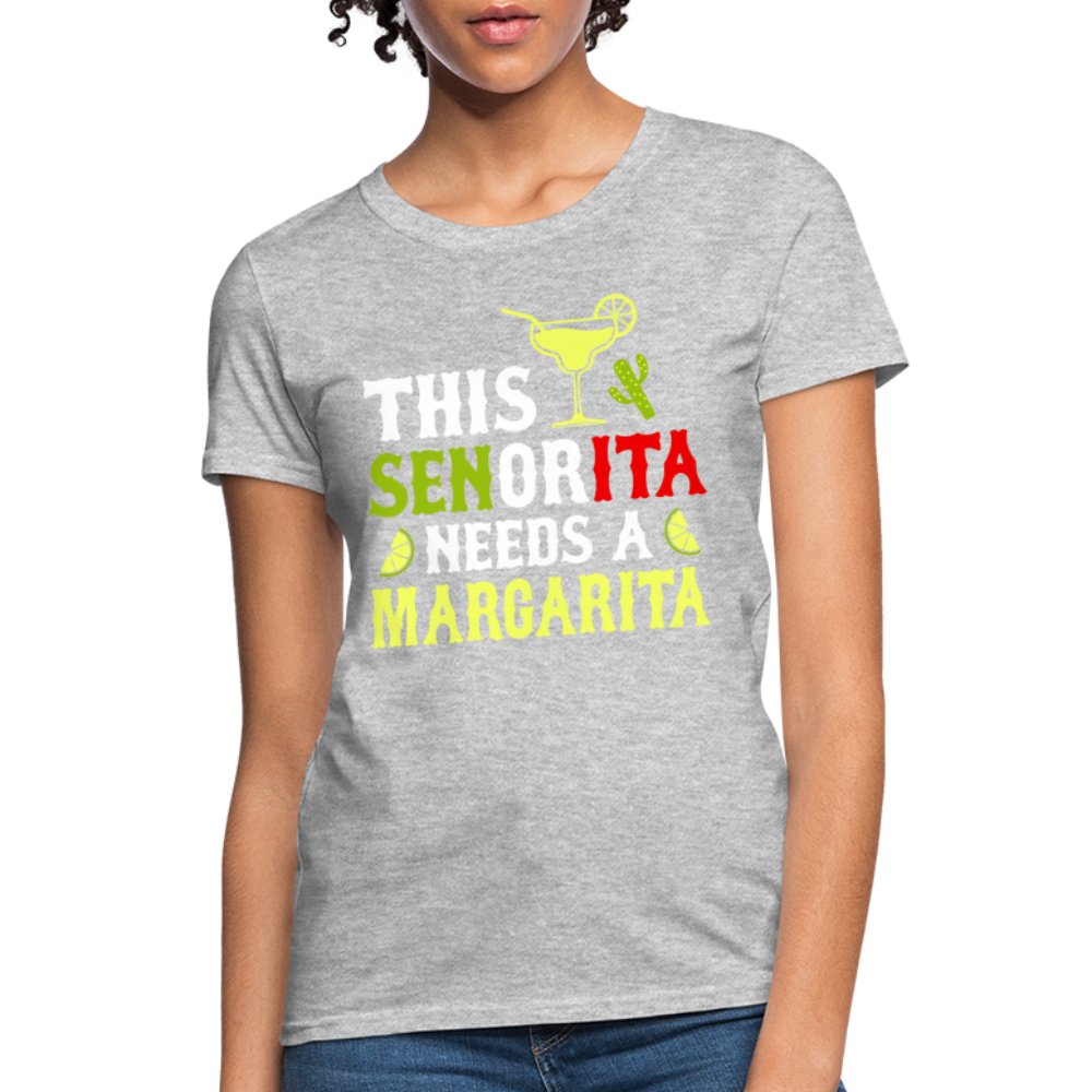 This Señorita Needs A Margarita Women's T-Shirt (Cinco de Mayo) - purple