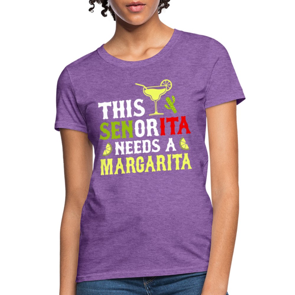 This Señorita Needs A Margarita Women's T-Shirt (Cinco de Mayo) - turquoise