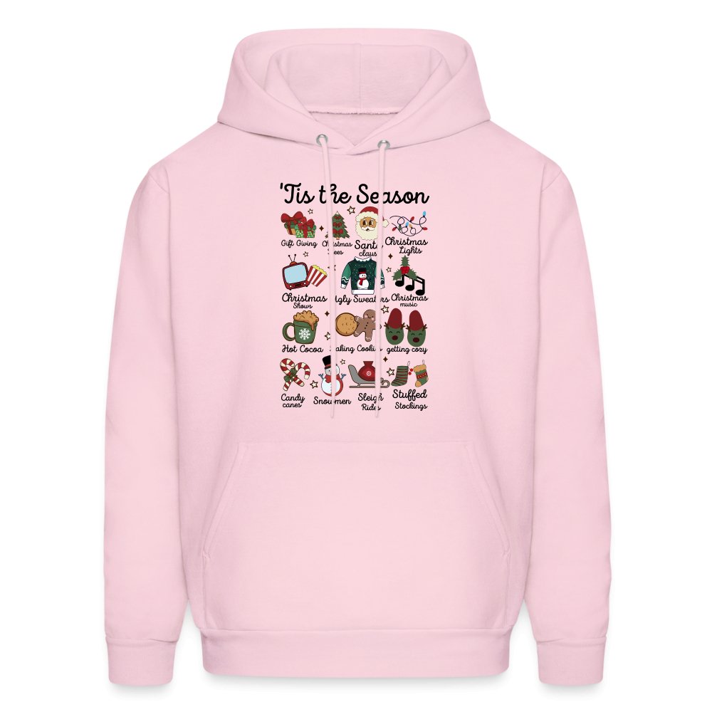 Tis The Season (Christmas) Hoodie - pale pink