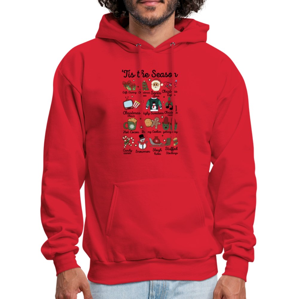 Tis The Season (Christmas) Hoodie - red