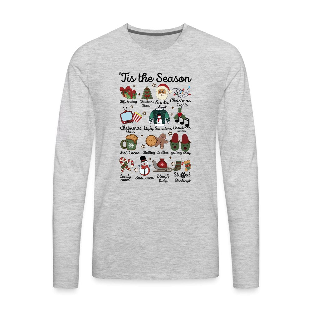 Tis The Season (Christmas) Men's Premium Long Sleeve T-Shirt - white