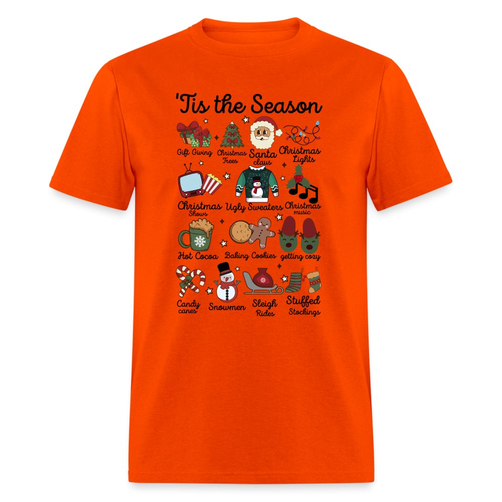 Tis The Season (Christmas) T-Shirt - orange