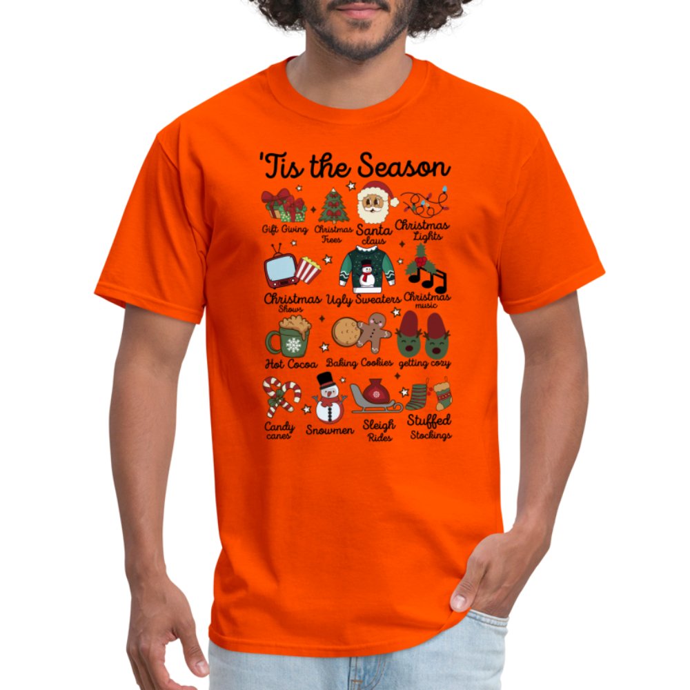 Tis The Season (Christmas) T-Shirt - orange