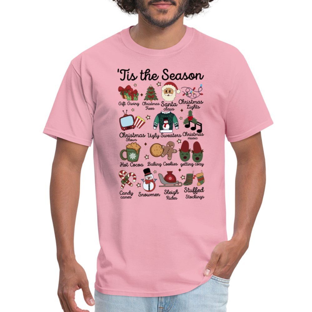 Tis The Season (Christmas) T-Shirt - pink