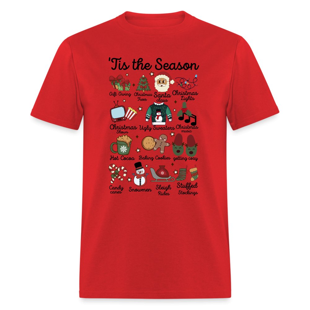 Tis The Season (Christmas) T-Shirt - red