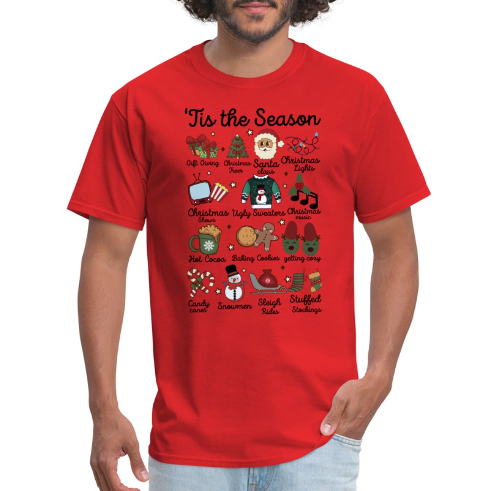 Tis The Season (Christmas) T-Shirt - red