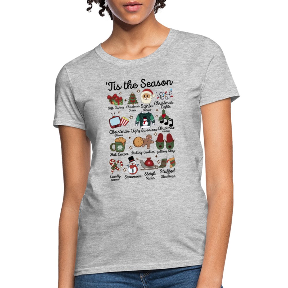 Tis The Season (Christmas) Women's Contoured T-Shirt - heather gray